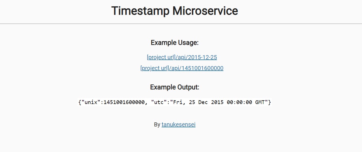 Timestamp API